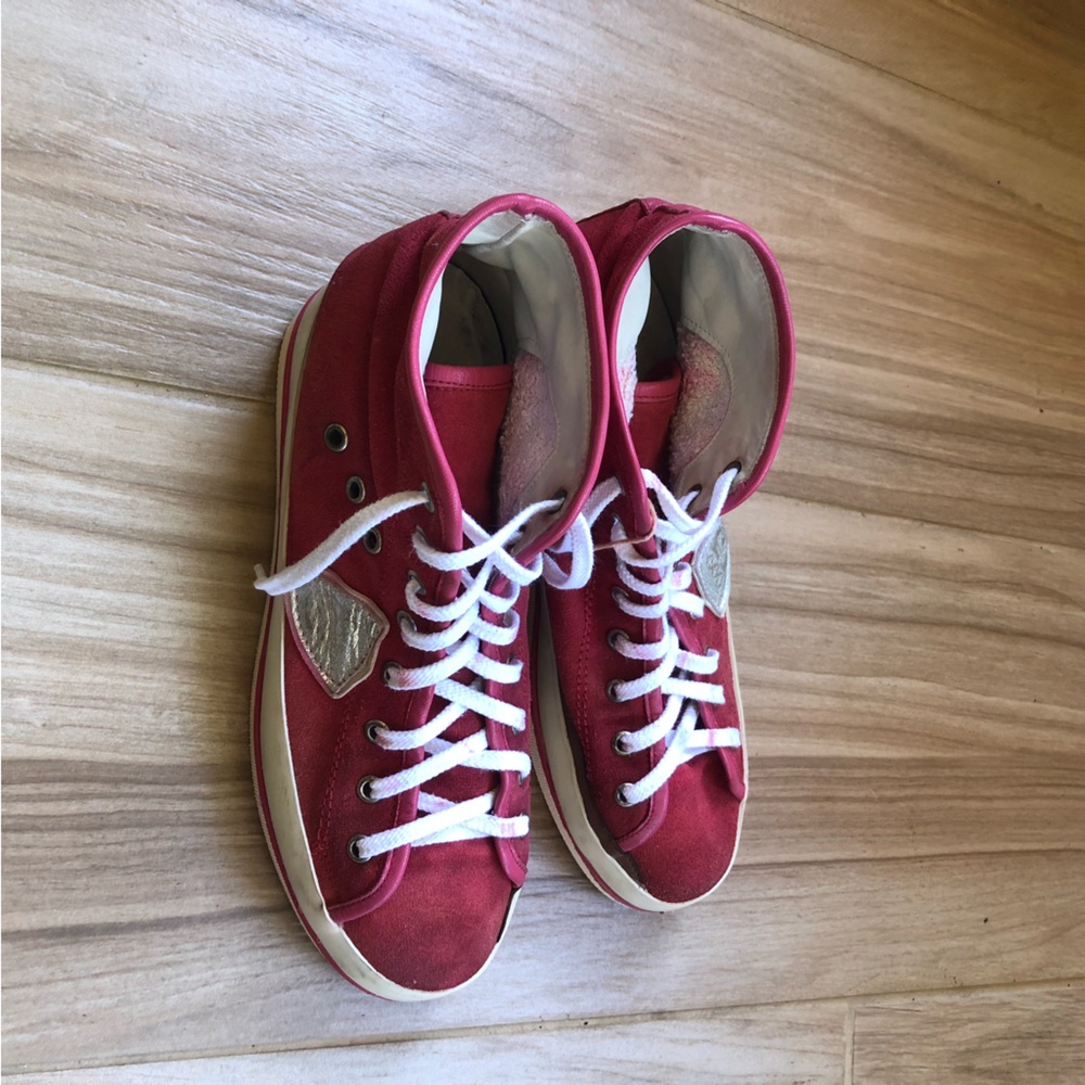 Philippe Model Shoe Sneakers Size 39 Men’s Red Leather/suede Italy 39 Pre Owned